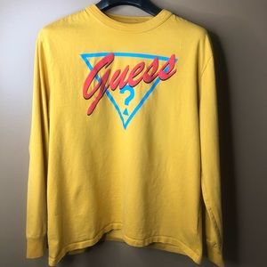 Gold Long Sleeve Guess Shirt